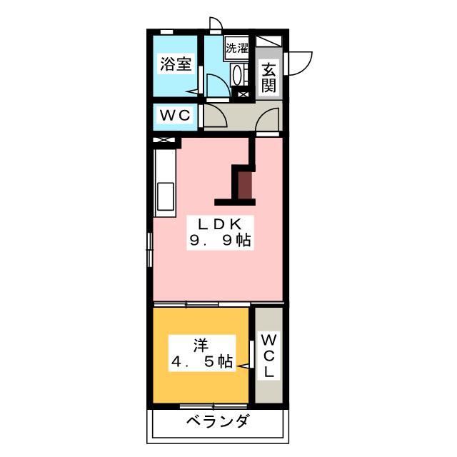 RIQUEZA上面(1LDK/1階)の間取り写真