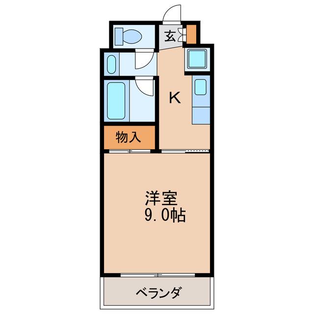 シティハイツ名城II(1K/3階)の間取り写真