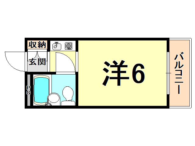 アニバ-サリ-40TH(ワンルーム/5階)の間取り写真