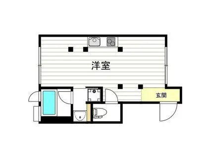 FOR NEST 旭が丘(ワンルーム/2階)の間取り写真
