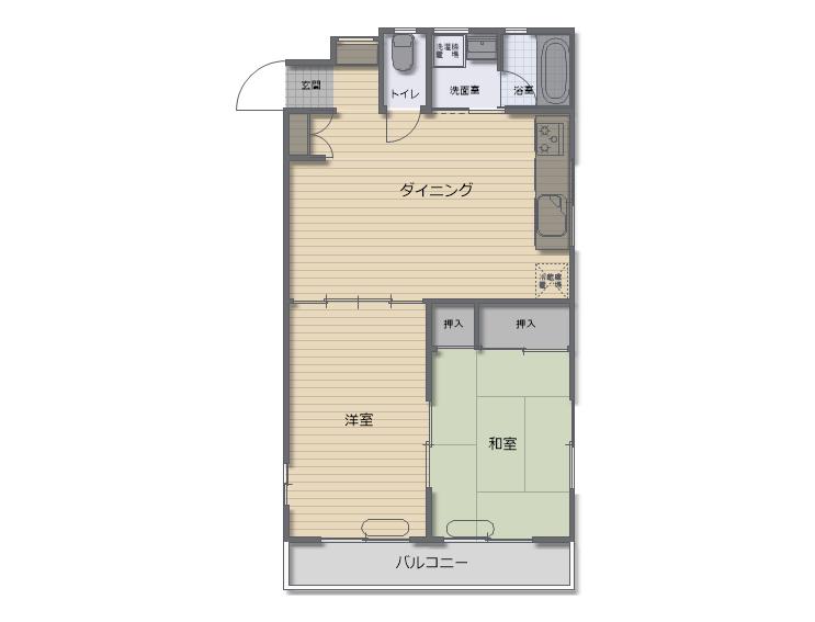 プラネットマンション(2LDK/3階)の間取り写真