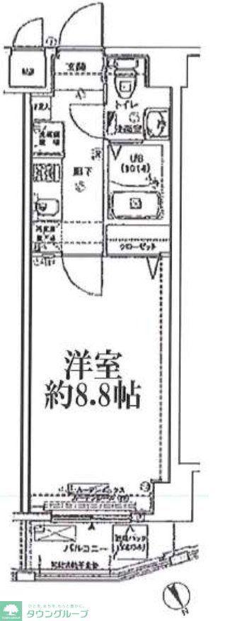 グランフォース東高円寺(1K/3階)の間取り写真