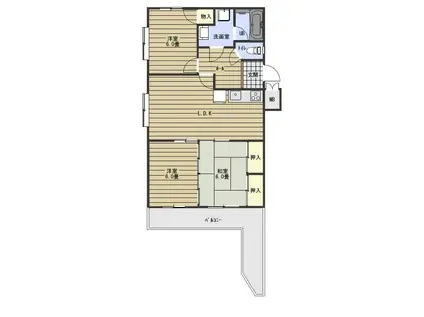 ファミール白針(3LDK/2階)の間取り写真