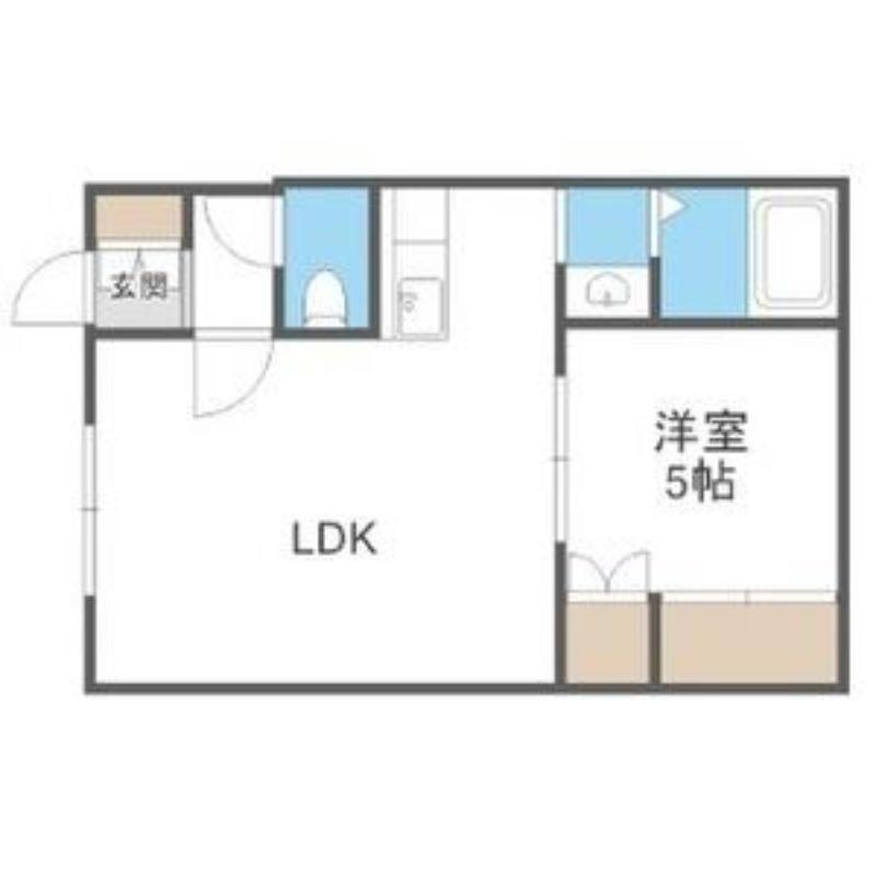 コーポ加地(1LDK/1階)の間取り写真