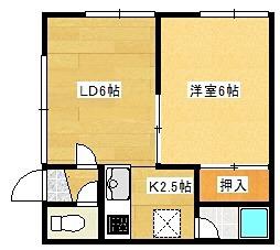 YSハイツ(1LDK/2階)の間取り写真