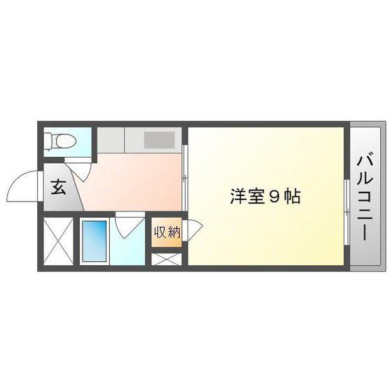 プレアール新屋敷(1K/3階)の間取り写真