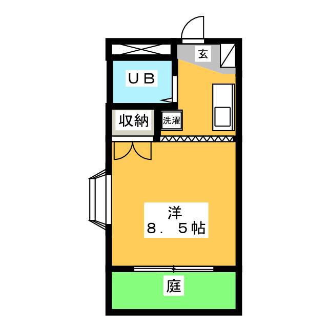 MAPLE・YADA FII(ワンルーム/1階)の間取り写真