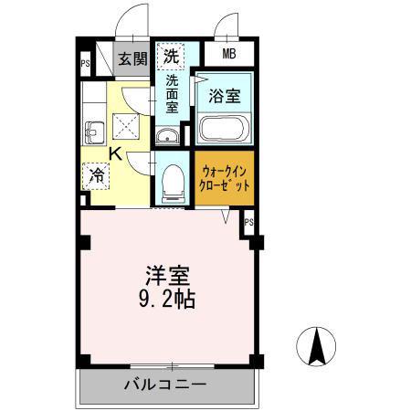 RESIDENCE KAMIYA(1K/1階)の間取り写真