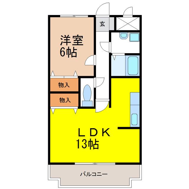 ENCOURAGER(1LDK/1階)の間取り写真