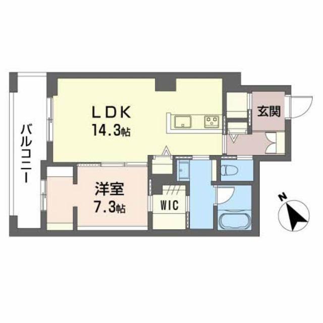 MONOLITH(1LDK/3階)の間取り写真