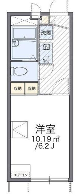 レオパレス旭II(1K/1階)の間取り写真