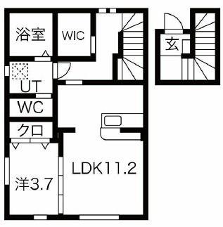 シャルマン・寒河江(1LDK/2階)の間取り写真