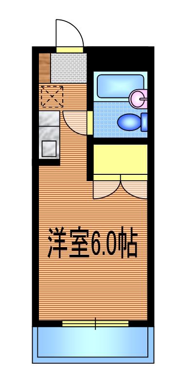 宮澤ビル(ワンルーム/4階)の間取り写真