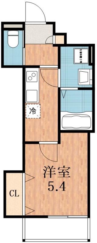 西今川共同(1K/1階)の間取り写真