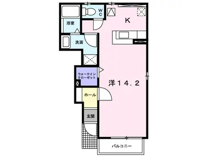 ボナ一ル・ラシ一ヌ(1LDK/2階)の間取り写真