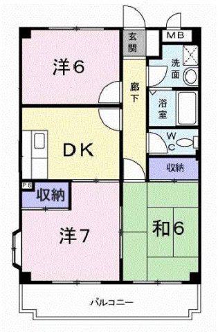 MANSION LOTUS(3DK/2階)の間取り写真