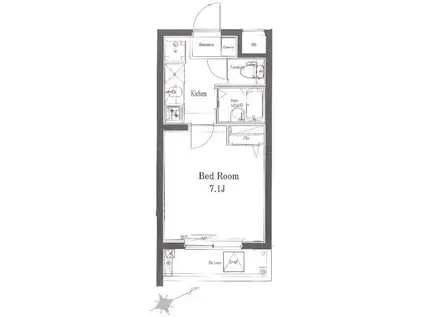AZEST ITABASHI(1K/4階)の間取り写真