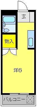 グランドール東所沢(1K/4階)の間取り写真