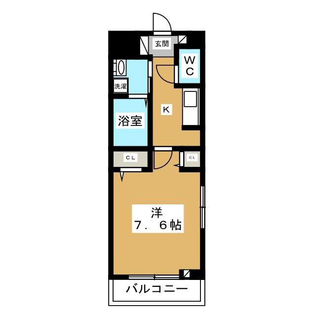 メゾンドヌール山崎II(1K/1階)の間取り写真