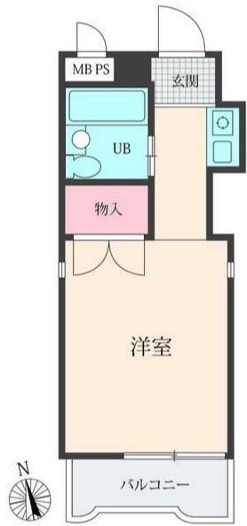 エクセレント21(ワンルーム/3階)の間取り写真