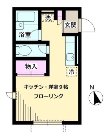 ハイム匠(ワンルーム/1階)の間取り写真
