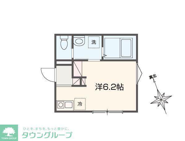 BONECA岩槻(ワンルーム/2階)の間取り写真