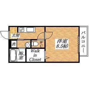 ハイムサンパティー(1K/2階)の間取り写真