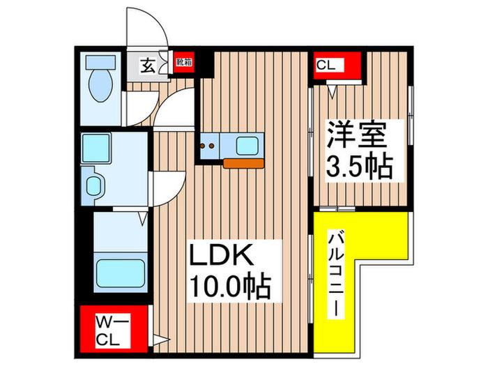 BESTSTAGE八千代中央(1LDK/2階)の間取り写真