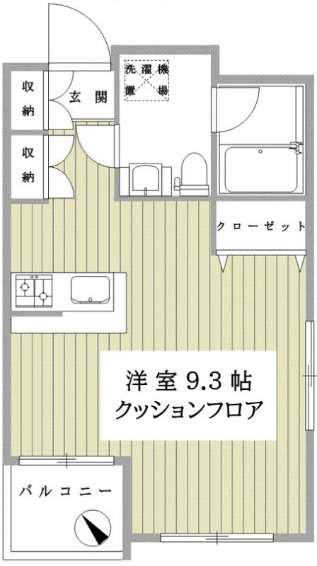 プレサージュ西横浜(ワンルーム/2階)の間取り写真