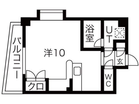ステラヒルズ(ワンルーム/4階)の間取り写真