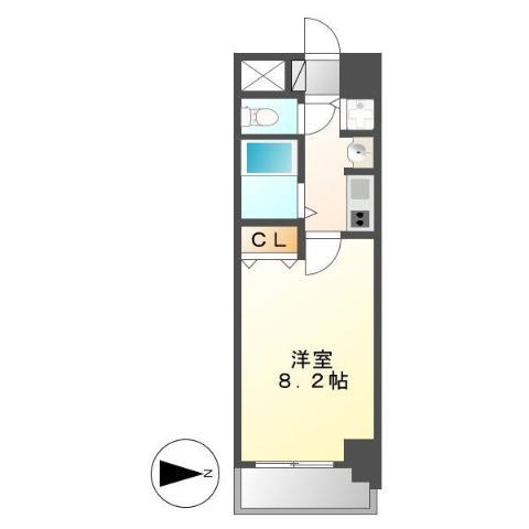 プレサンス名古屋駅前グランヴィル(1K/5階)の間取り写真
