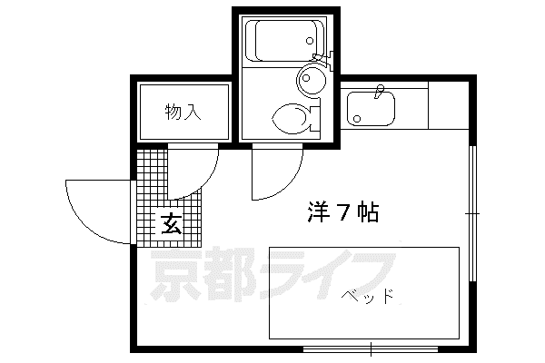 最上ビル(ワンルーム/2階)の間取り写真
