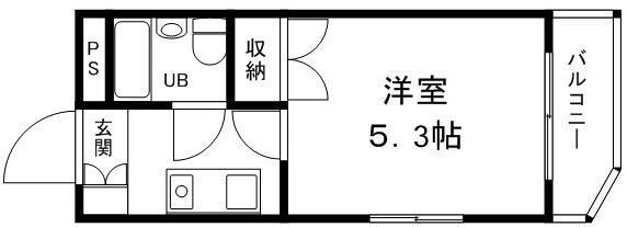 グリーンハイツ南駅前(1K/6階)の間取り写真