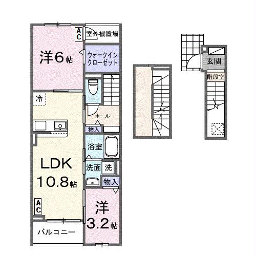 ソルジェンテ(2LDK/3階)の間取り写真