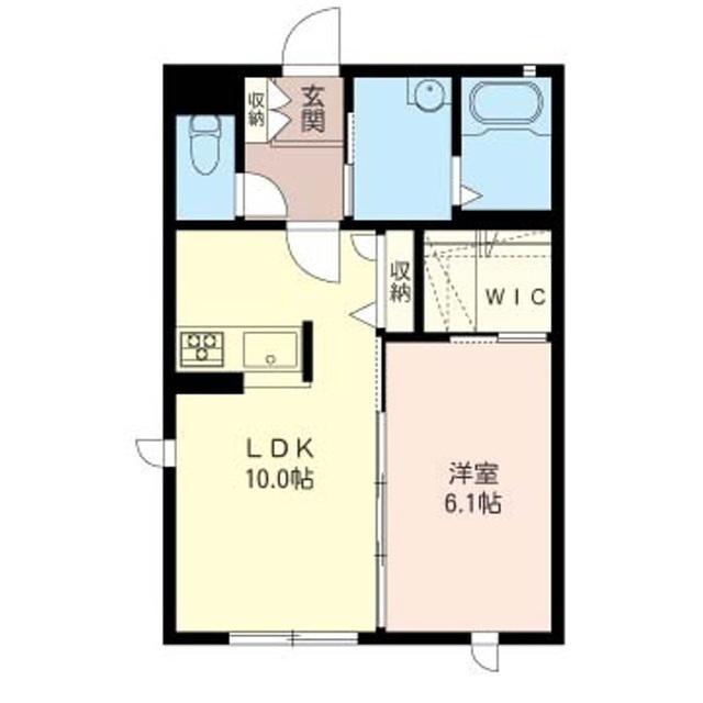 シャコンヌ(1LDK/1階)の間取り写真