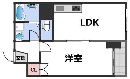 朝日プラザ高津第一(1LDK/6階)の間取り写真