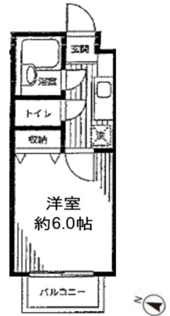 グリーンヒル成増(1K/2階)の間取り写真
