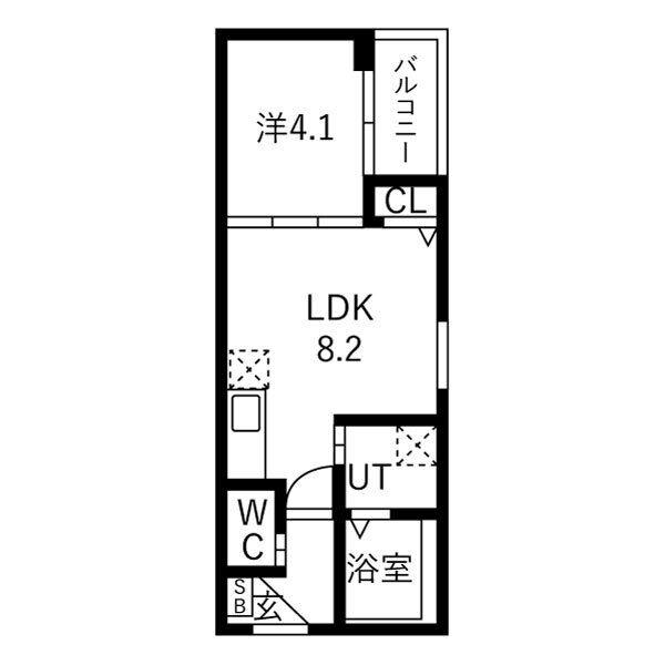 マナリオ(1LDK/2階)の間取り写真
