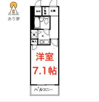藤和シティコープ浅間町(1K/4階)の間取り写真