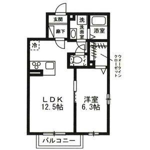 カムフォート蘇我(1LDK/1階)の間取り写真