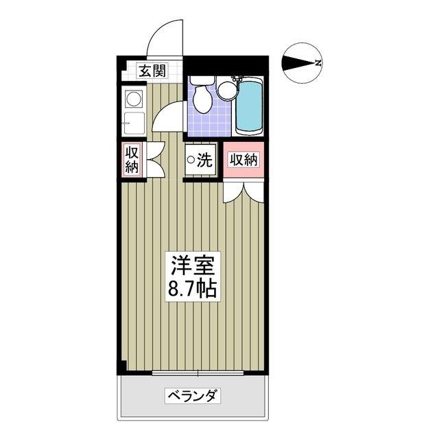 メゾンブランシュ三鷹新川(ワンルーム/3階)の間取り写真
