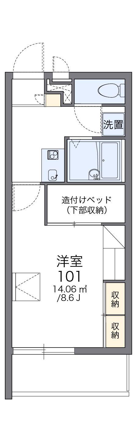 レオパレスGRACELAND(1K/2階)の間取り写真