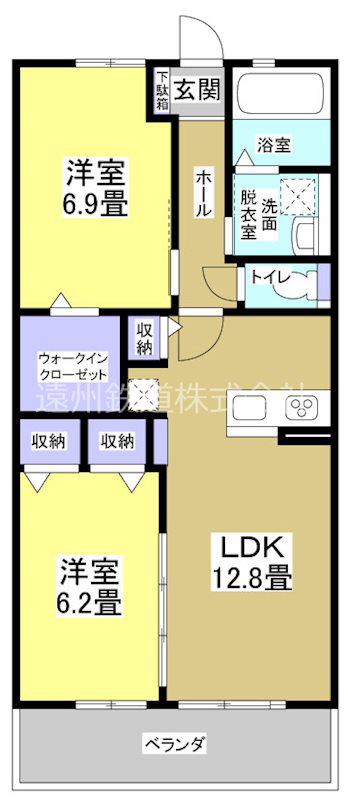 グランフィールド(2LDK/3階)の間取り写真