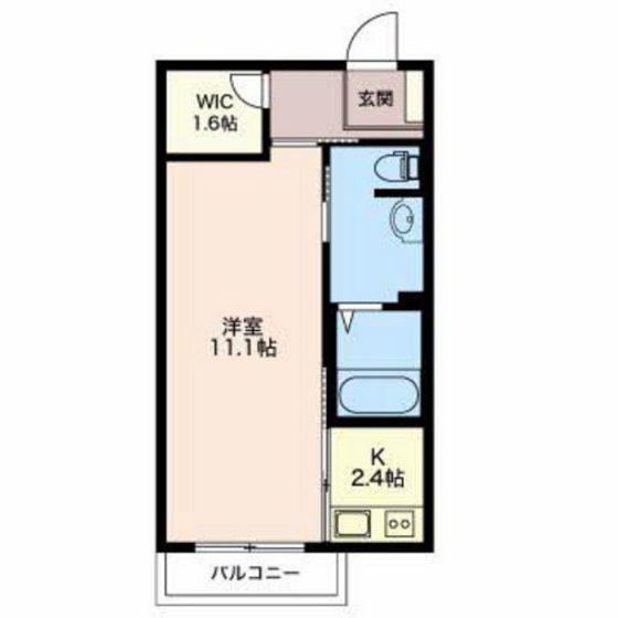 ブエノス中川B(1K/2階)の間取り写真
