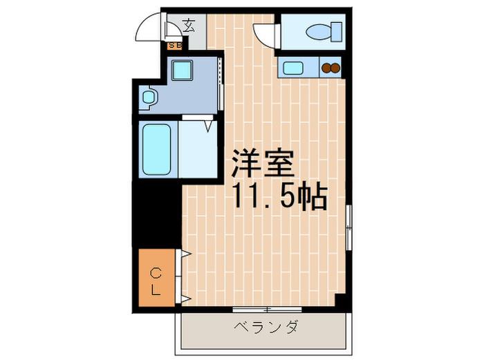 トリアード(ワンルーム/3階)の間取り写真