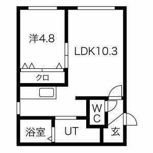 マリーノ(1LDK/3階)の間取り写真
