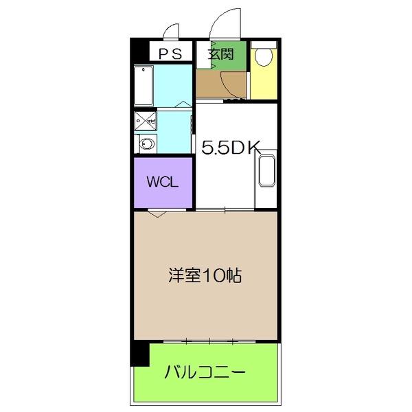 ドリームハウスしののめ(1DK/3階)の間取り写真