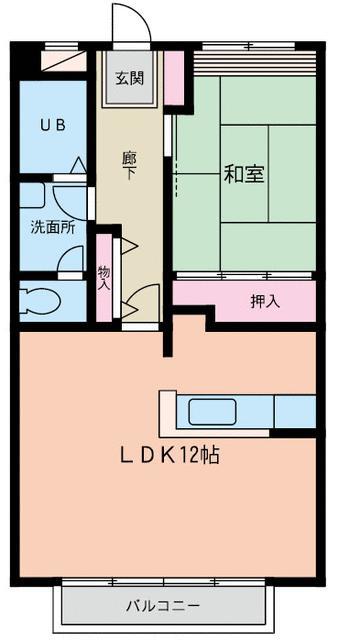 第2丸井ビル(1LDK/2階)の間取り写真
