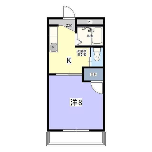 ブランニューステート(1K/2階)の間取り写真