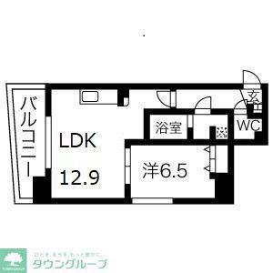 LA FACADE ラ・ファサード(1LDK/10階)の間取り写真